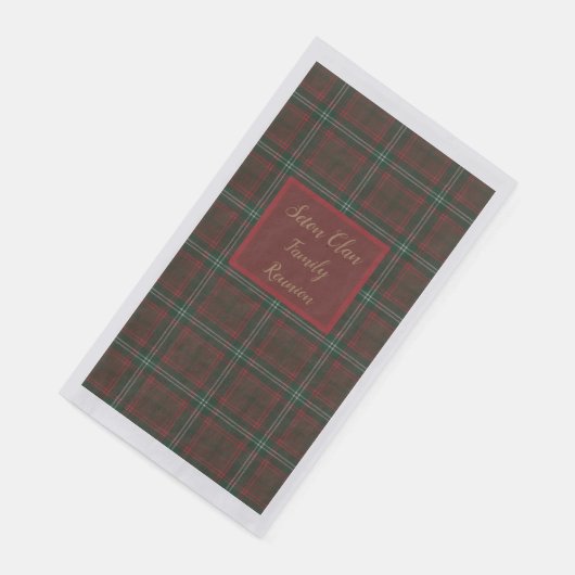 Seton Scottish Clan Tartan Serviette (Ecke)