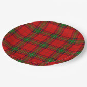 Seton tartan rot kariert pappteller (Schrägansicht)