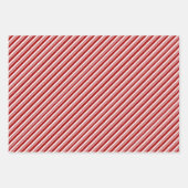 Sets aus rotem weißem Pfefferminzstreifen Geschenkpapier Set (Vorderseite 3)