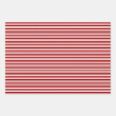 Sets aus rotem weißem Pfefferminzstreifen Geschenkpapier Set (Vorderseite 2)