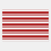 Sets aus rotem weißem Pfefferminzstreifen Geschenkpapier Set (Vorderseite 2)