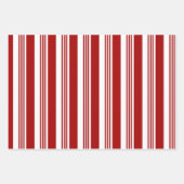 Sets aus rotem weißem Pfefferminzstreifen Geschenkpapier Set (Vorderseite)