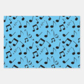 Sets für das Design von schwarzen Noten Geschenkpapier Set (Vorderseite)