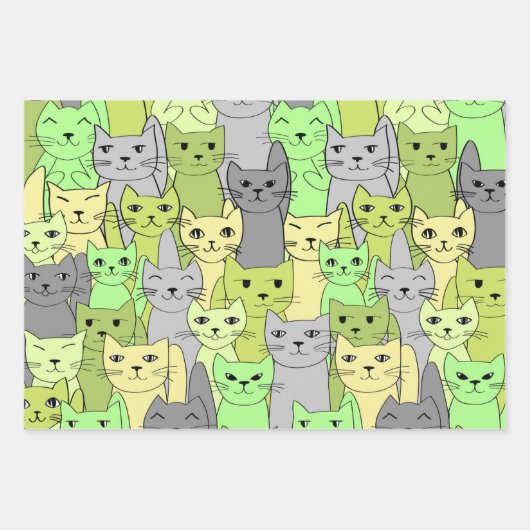 Sets für das Wrapping-Papier von grünen und blauen Geschenkpapier Set (Vorderseite 2)