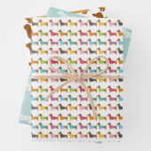 Sets für Wrapper aus gemischten Dackeln Geschenkpapier Set (Beispiel)