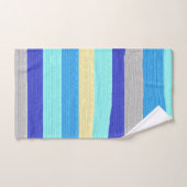 Sets mit blau und goldgestreiftem Badehandtuch (Handtuch)