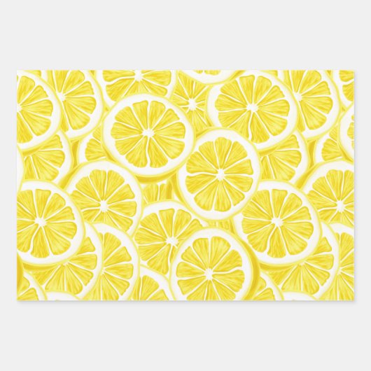 Sets zum Abpacken von geschnittenen Zitronen Geschenkpapier Set (Vorderseite 3)