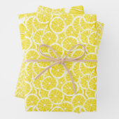 Sets zum Abpacken von geschnittenen Zitronen Geschenkpapier Set (Beispiel)