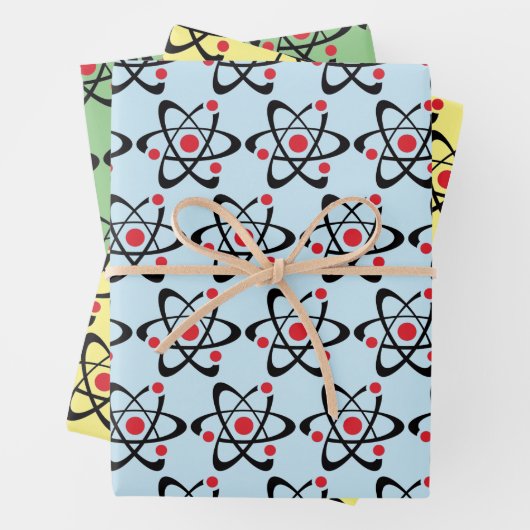 Sets zum Wrapping von Red Atoms Science Design Geschenkpapier Set (Beispiel)