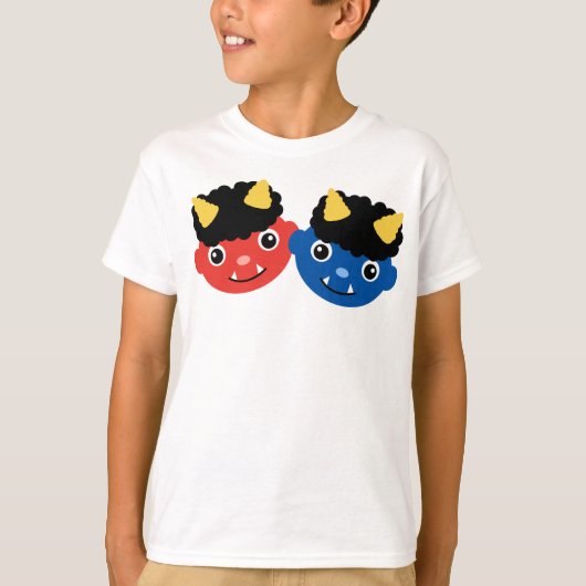 Setsubun Oni Red and Blue Demons T-Shirt (Vorderseite)