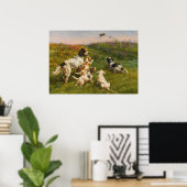 Setter and Pups von Edmund Henry Osthaus Poster (Heimbüro)
