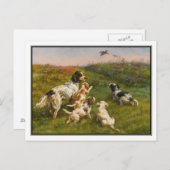 Setter and Pups von Edmund Henry Osthaus Postkarte (Vorne/Hinten)