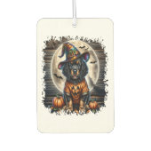 Setter Dog Halloween Square Autolufterfrischer (Vorderseite)
