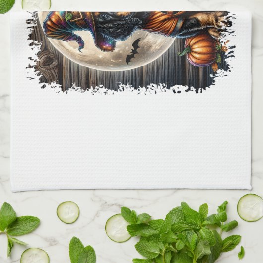 Setter Dog Halloween Square Geschirrtuch (Gefaltet)