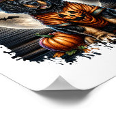 Setter Dog Halloween Square Poster (Ecke)