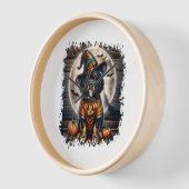 Setter Dog Halloween Square Uhr (Winkel)