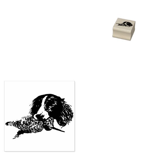 Setter e beccaccia gummistempel (Stempel)