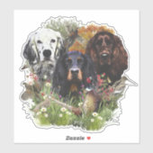 Setter-Familie Aufkleber (Blatt)
