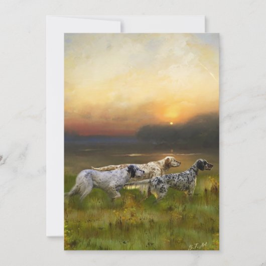 Setter-Familie Einladung (Vorderseite)