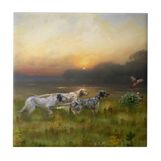 Setter-Familie Fliese (Vorderseite)