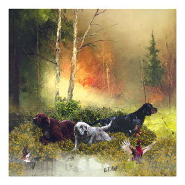 Setter-Familie Fotodruck