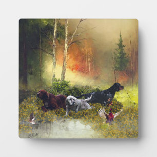 Setter-Familie Fotoplatte