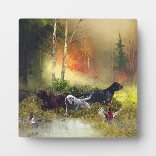 Setter-Familie Fotoplatte (Vorderseite)