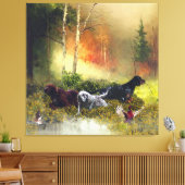 Setter-Familie Leinwanddruck (Insitu (Wohnzimmer))