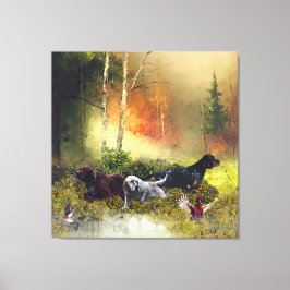 Setter-Familie Leinwanddruck