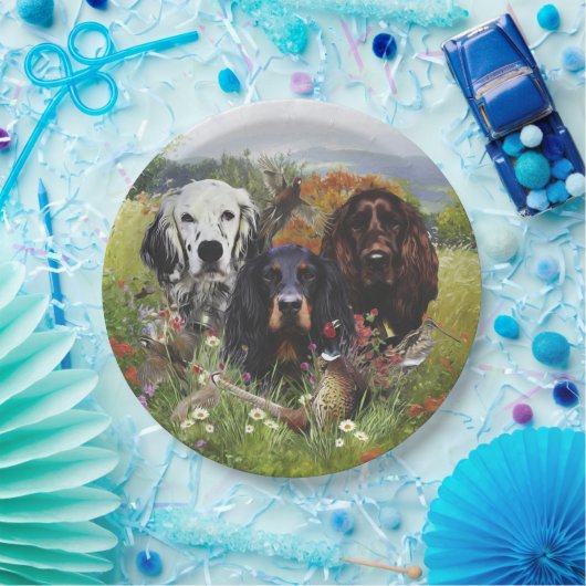 Setter-Familie Pappteller (Party)