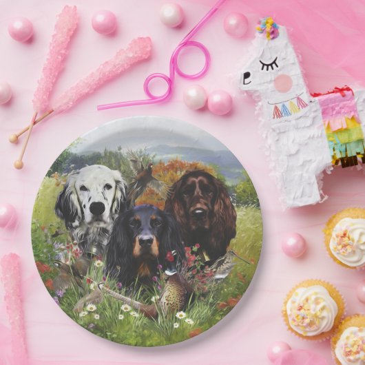 Setter-Familie Pappteller (Party)