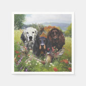 Setter-Familie Serviette (Vorderseite)