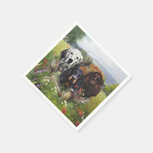 Setter-Familie Serviette (Ecke)