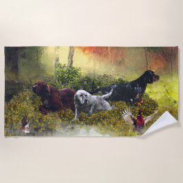 Setter-Familie Strandtuch