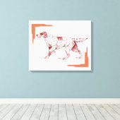 Setter Hund Leinwanddruck (Insitu (Holzboden))