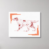 Setter Hund Leinwanddruck (Vorderseite)