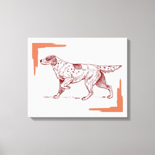 Setter Hund Leinwanddruck (Vorderseite)