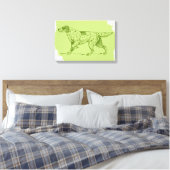 Setter Hund Leinwanddruck (Insitu (Schlafzimmer))
