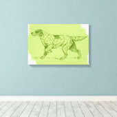 Setter Hund Leinwanddruck (Insitu (Holzboden))