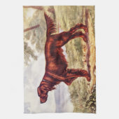 Setter-Illustration 1900 des sportlichen Hundes Geschirrtuch (Vertikal)