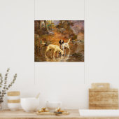Setter in einem Kühlstrahl nach Percival Rosseau Poster (Küche)