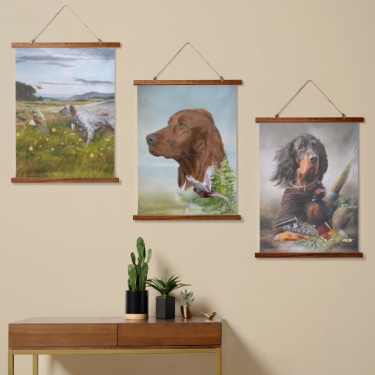 Setter Kunst Wandteppich Mit Holzrahmen (Asymmetrisch)