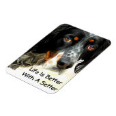 Setter Liebe Foto Magnet (Linke Seite)