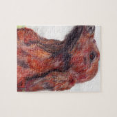 Setter-Schoßhund-Grafik-Malerei Puzzle (Horizontal)