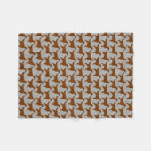 Setter-Silhouette-Muster Fleecedecke (Vorderseite (Horizontal))