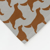 Setter-Silhouette-Muster Fleecedecke (Ecke)