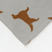 Setter-Silhouette-Muster Fleecedecke (Ecke)