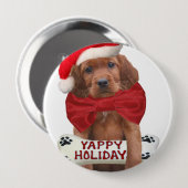 Setter-Yappy Feiertagsgeschenkideen Button (Vorne & Hinten)