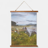 Setters Art Hanging Tapestry Wandteppich Mit Holzrahmen (Vorderseite)