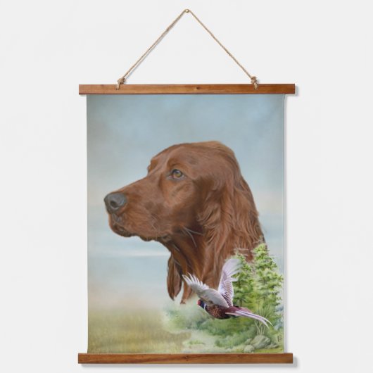 Setters Art Hanging Tapestry Wandteppich Mit Holzrahmen (Vorderseite 2)